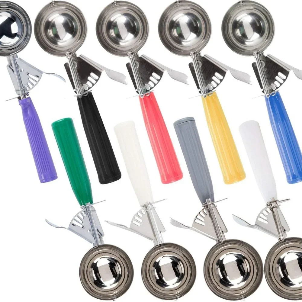 Assorted Colors And Sizes Stainless Steel Ice Cream Scoop Disher
